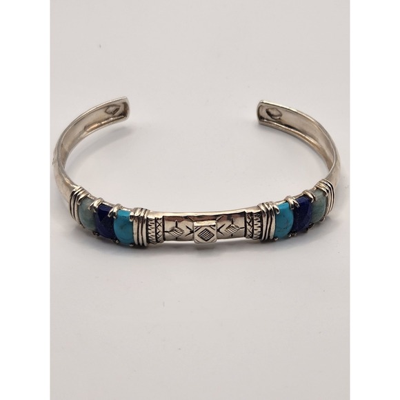 Silpada Jewelry - SILPADA - B3220 - Amazonite Howlite Lapis "Beach House Cuff" Bracelet